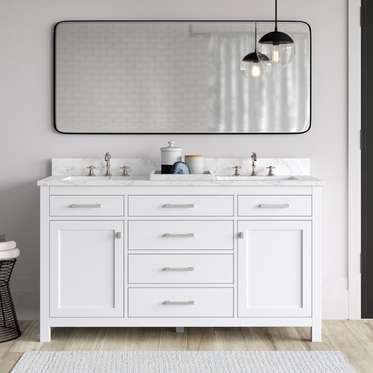 Mercury Row® Atencio 60" Double Bathroom Vanity Set & Reviews Wayfair